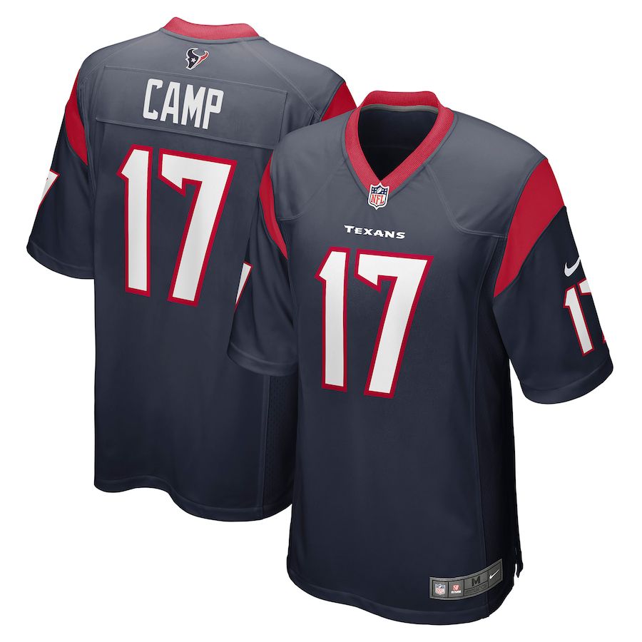 Men Houston Texans #17 Jalen Camp Nike Navy Game Player NFL Jersey